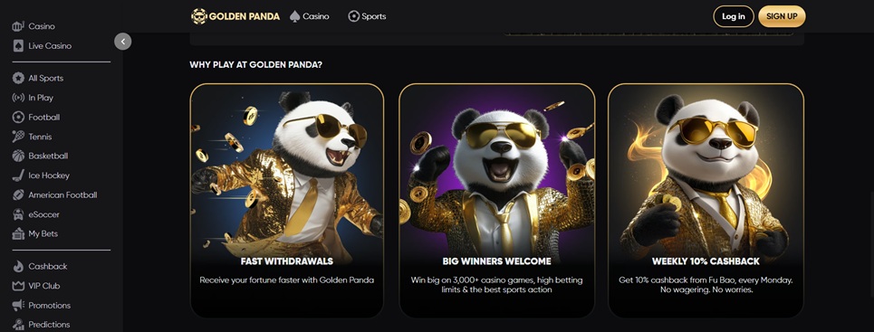 Golden panda